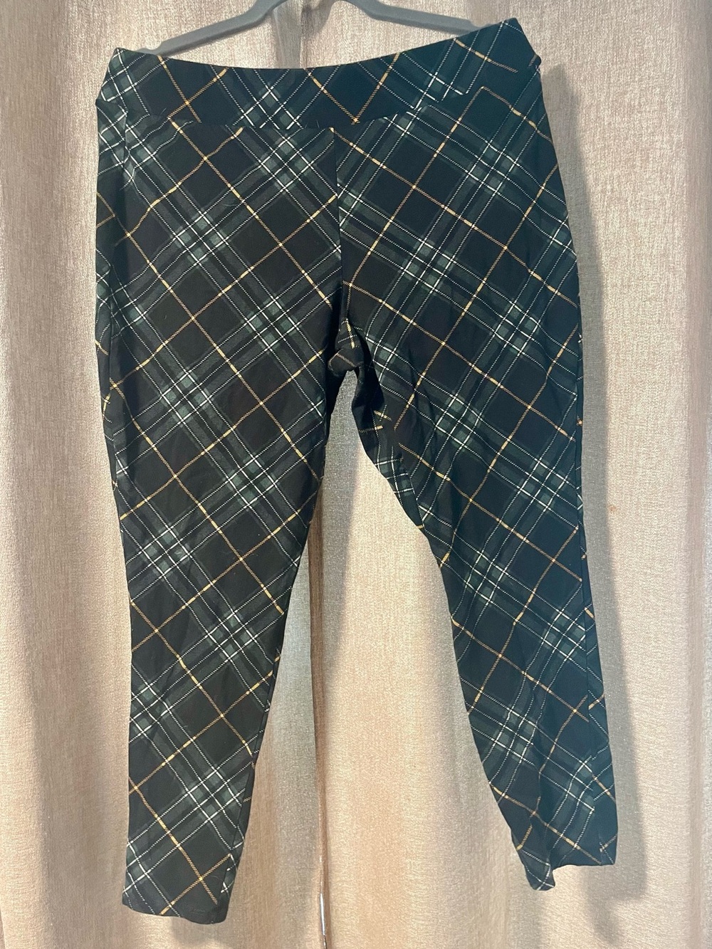 Torrid - plaid leggings - green/black/mustard